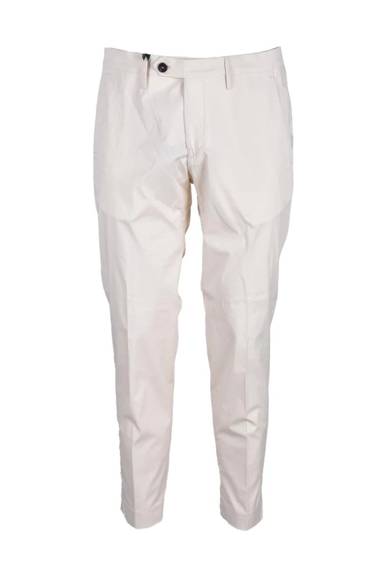 Michael Coal White Stretch Cotton-Blend Pants