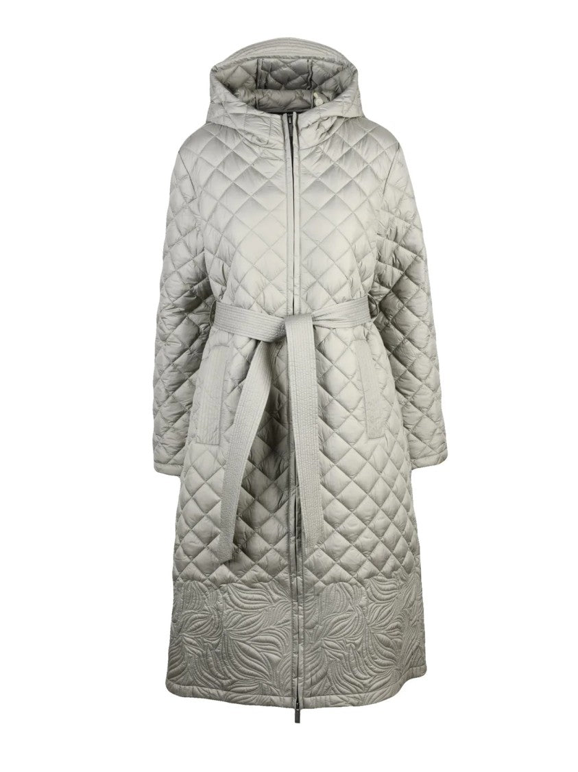 K-Way Sage Green Quilted Polyester Down Jacket