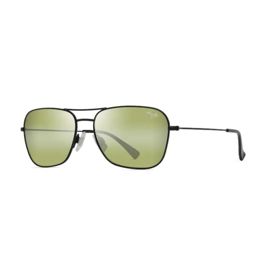 Maui Jim Naauao Double Bridge Metal Frame Sunglasses With Green-Tinted Lenses