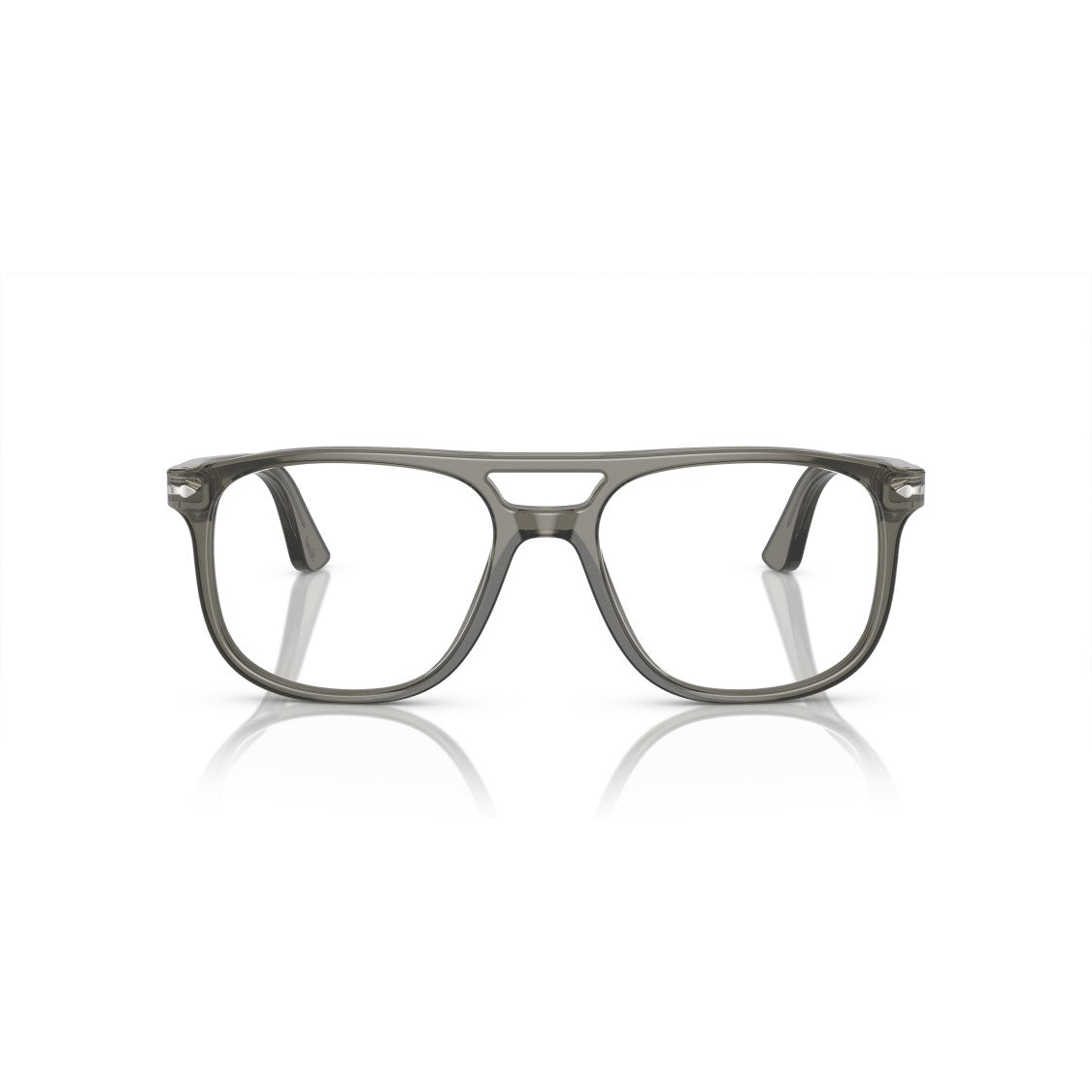 Persol 0Po3329v Translucent Grey Acetate Aviator Eyeglasses