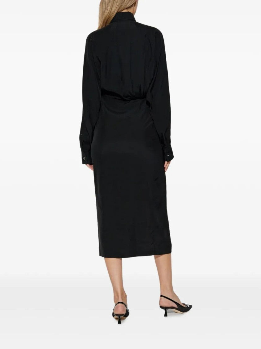 Sportmax Black Fitted Midi Dress