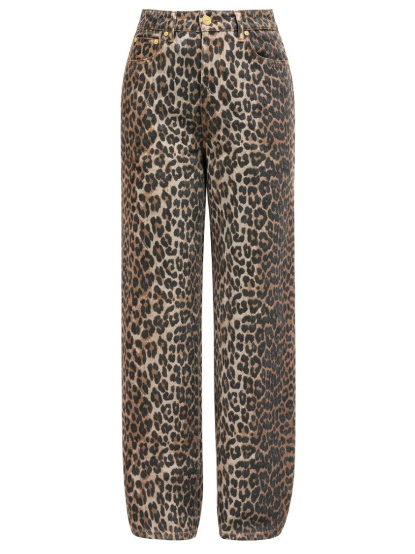 Ganni Lari All-Over Leopard Jeans