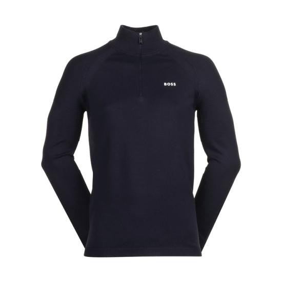 Hugo Boss Long-Sleeve Pullover With High Collar And Zipper By Hugo Boss