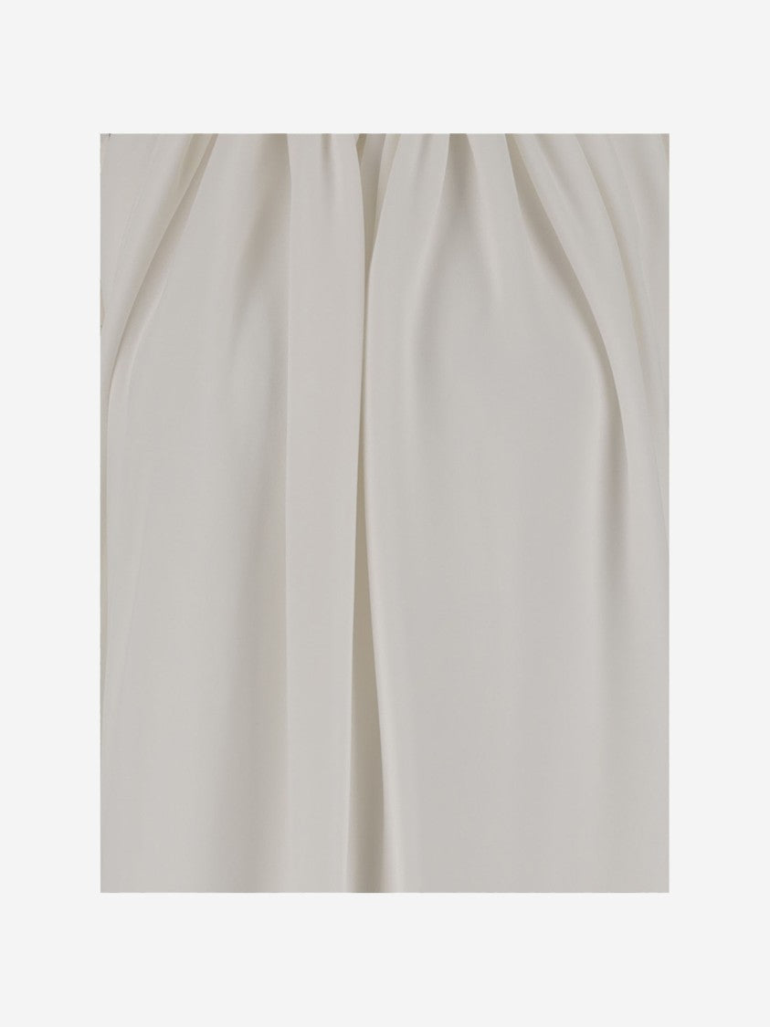 Sportmax Sleeveless Long Viscose Dress With Gathered Neckline And Open Back