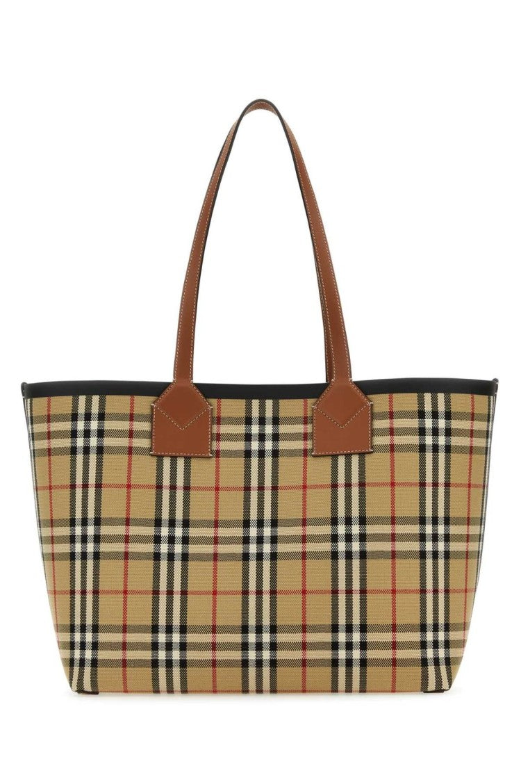 Burberry Structured Checkered Shoulder Bag