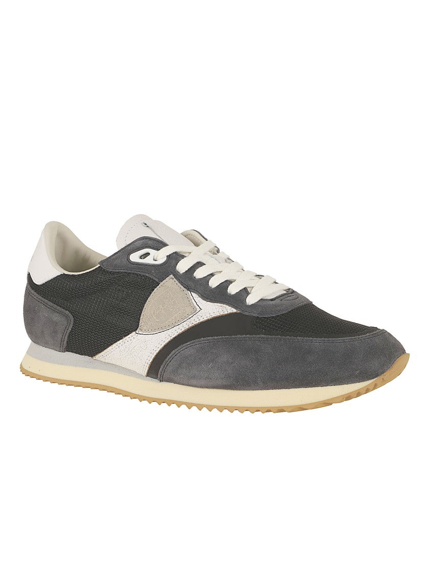 Philippe Model Black Suede And Leather Blend Philippe Model Sneakers