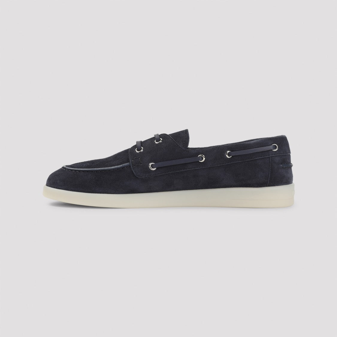 Prada Blue Suede Laced Shoes