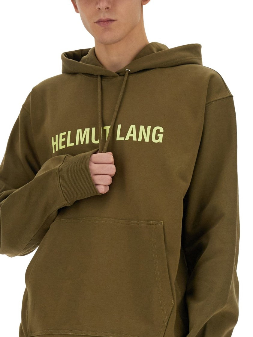 Helmut Lang Crewneck Sweatshirt With Bold Logo Detail