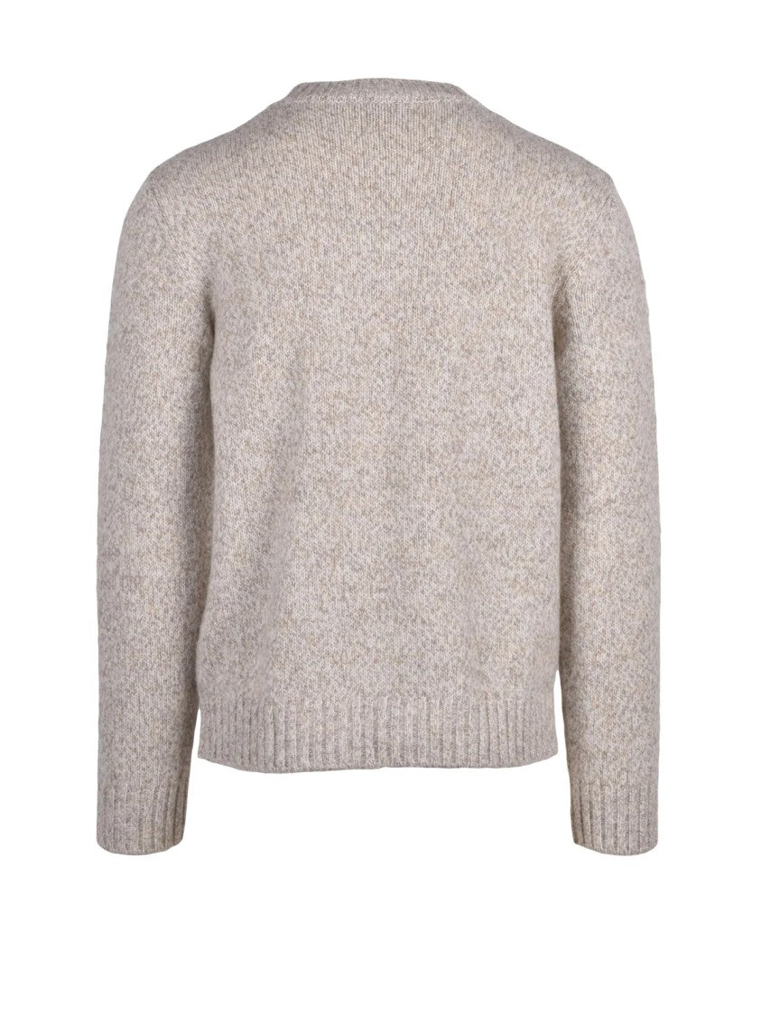 Eleventy Diamond Argyle Pattern Wool Crewneck Sweater