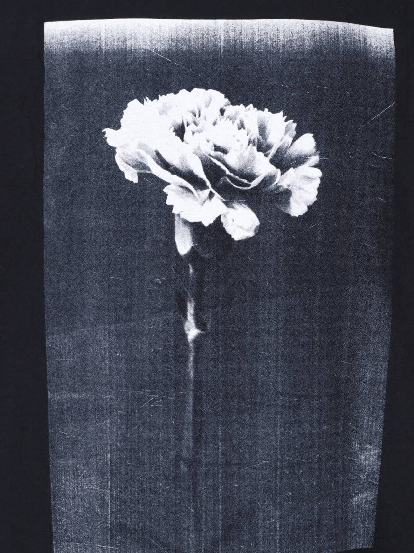 Balenciaga Short-Sleeve T-Shirt With Monochrome Floral Print