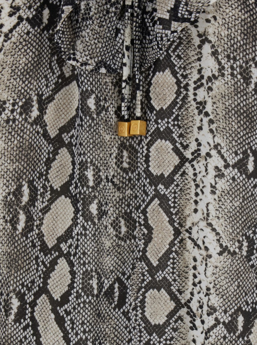 Michael Michael Kors Grey Crewneck Mini Dress