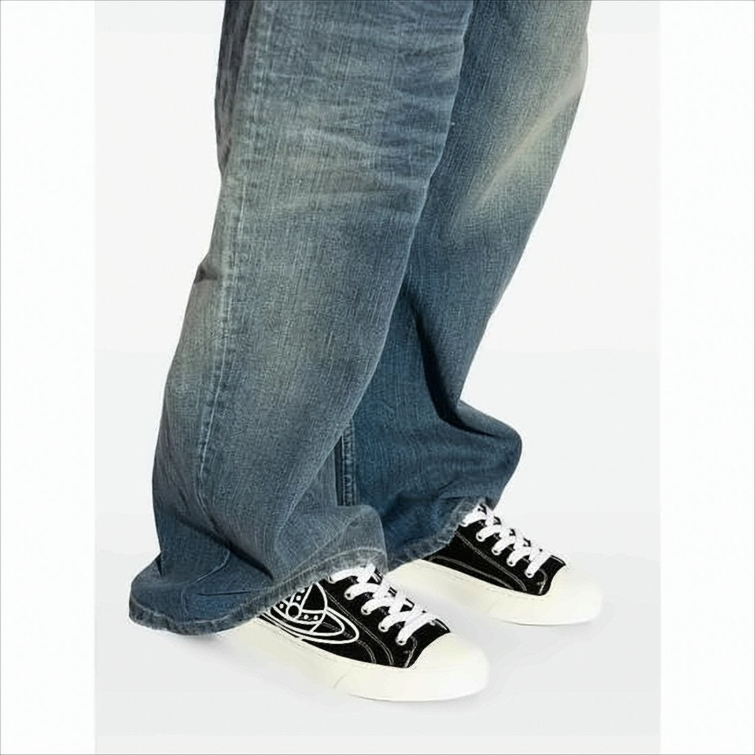 Vivienne Westwood Canvas Low-Top Sneakers With Graphic Emblem