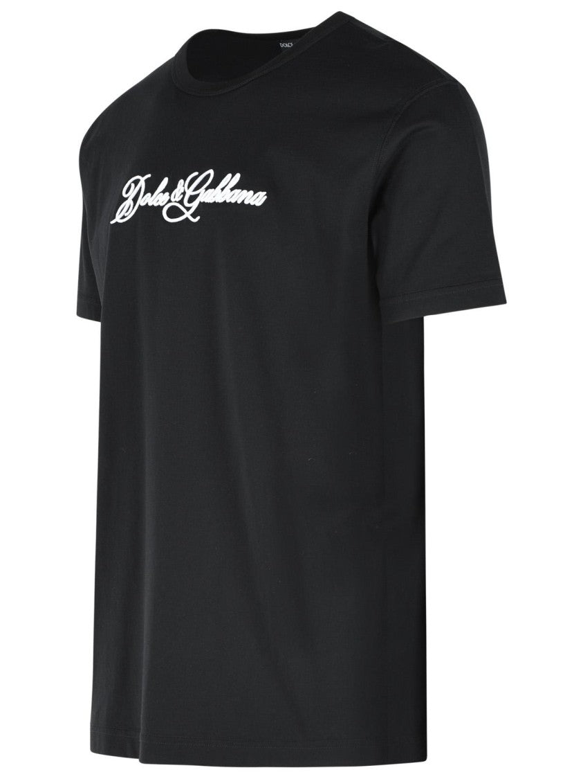 Dolce & Gabbana Black Cotton T-Shirt