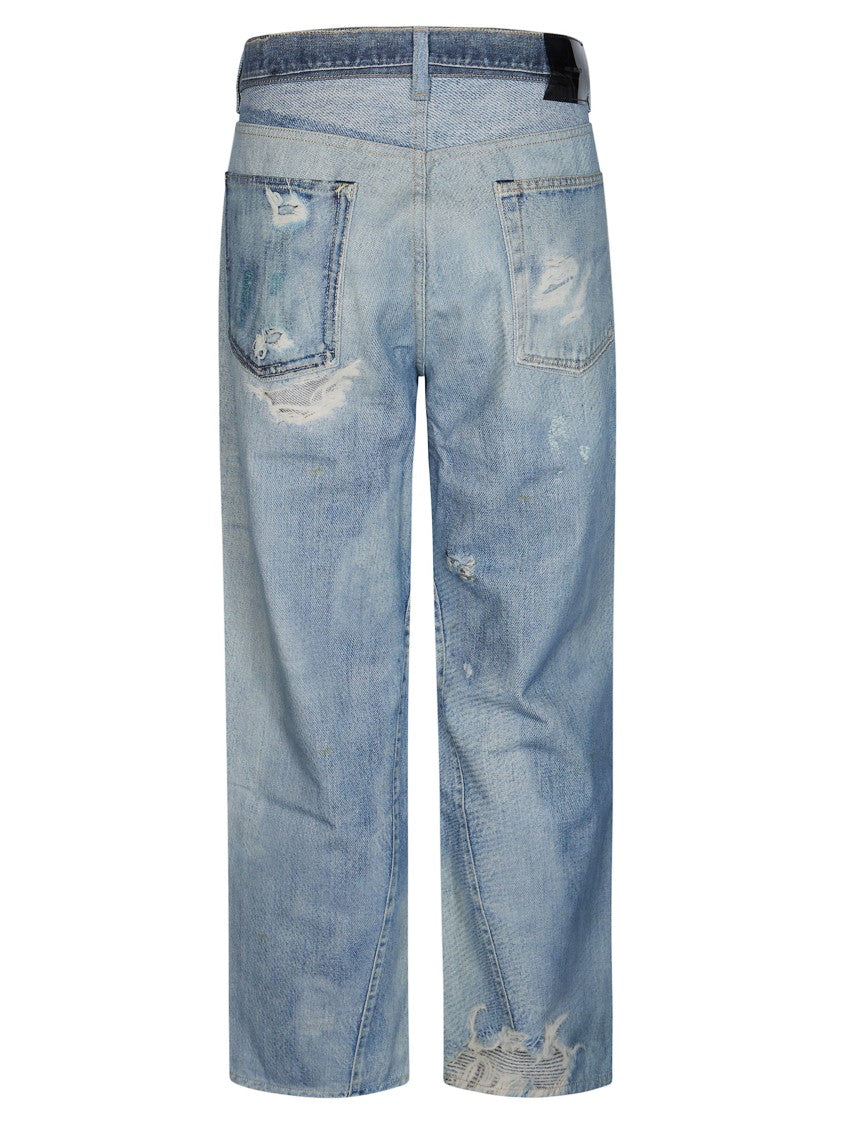 Our Legacy Jeans Third Cut Relaxed Distressed Cropped Jeans