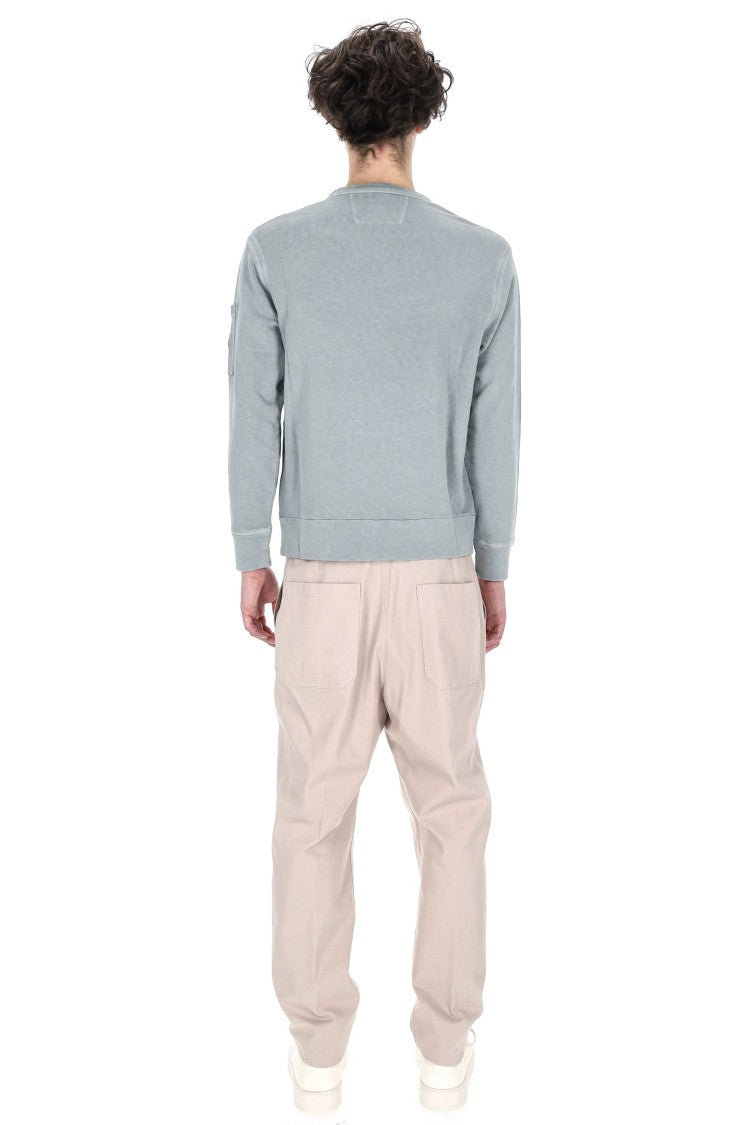 C.P. Company Grey Malfile Cotton Crewneck Sweater