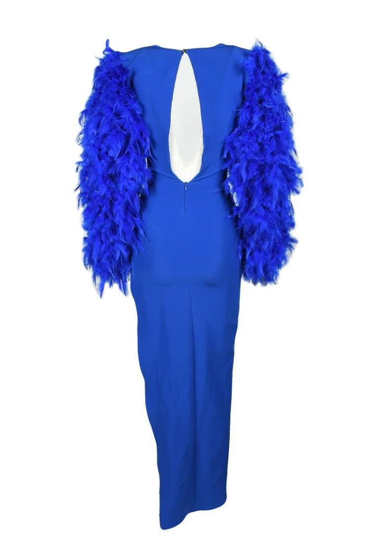 Valeria Mazza Blue Polyester Viscose Dress