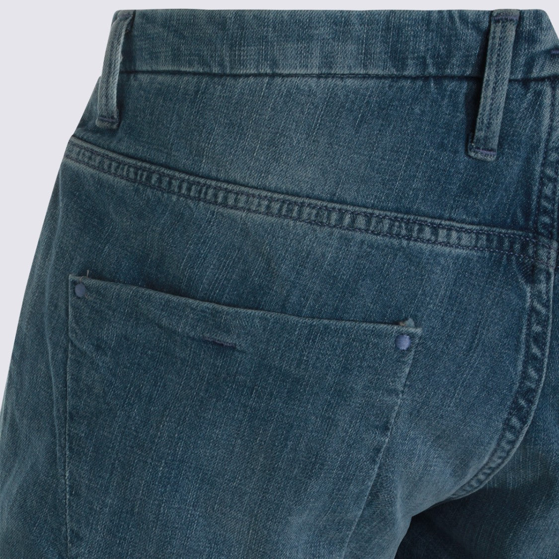 Incotex Blue Division Classic Slim Fit Jeans With Slightly Tapered Leg And Worn-In Detail