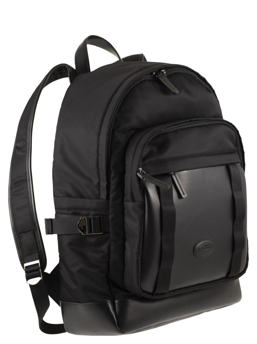 Tod's Fabric And Leather Rucksack