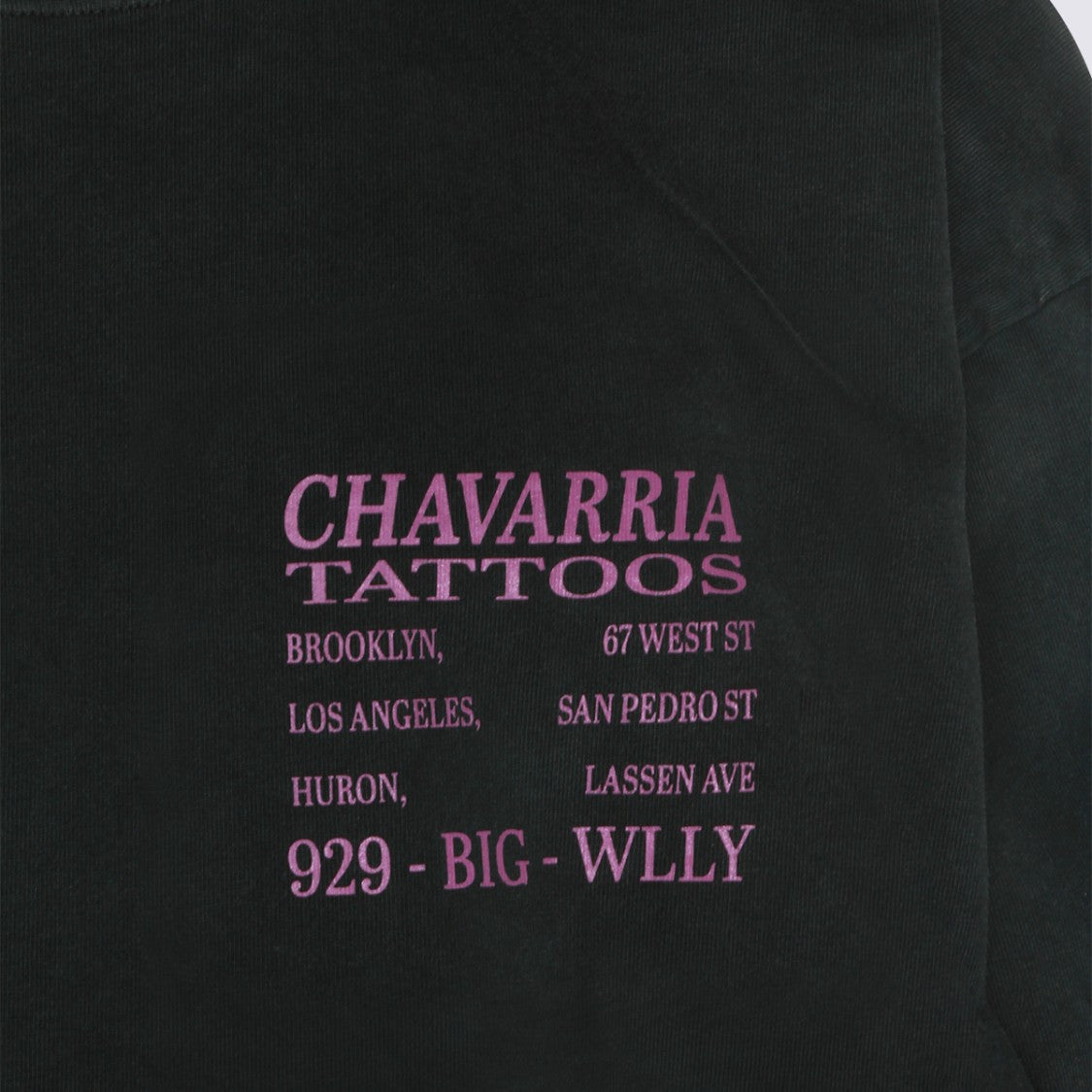 Willy Chavarria Oversized Black Graphic T-Shirt With Artistic Print