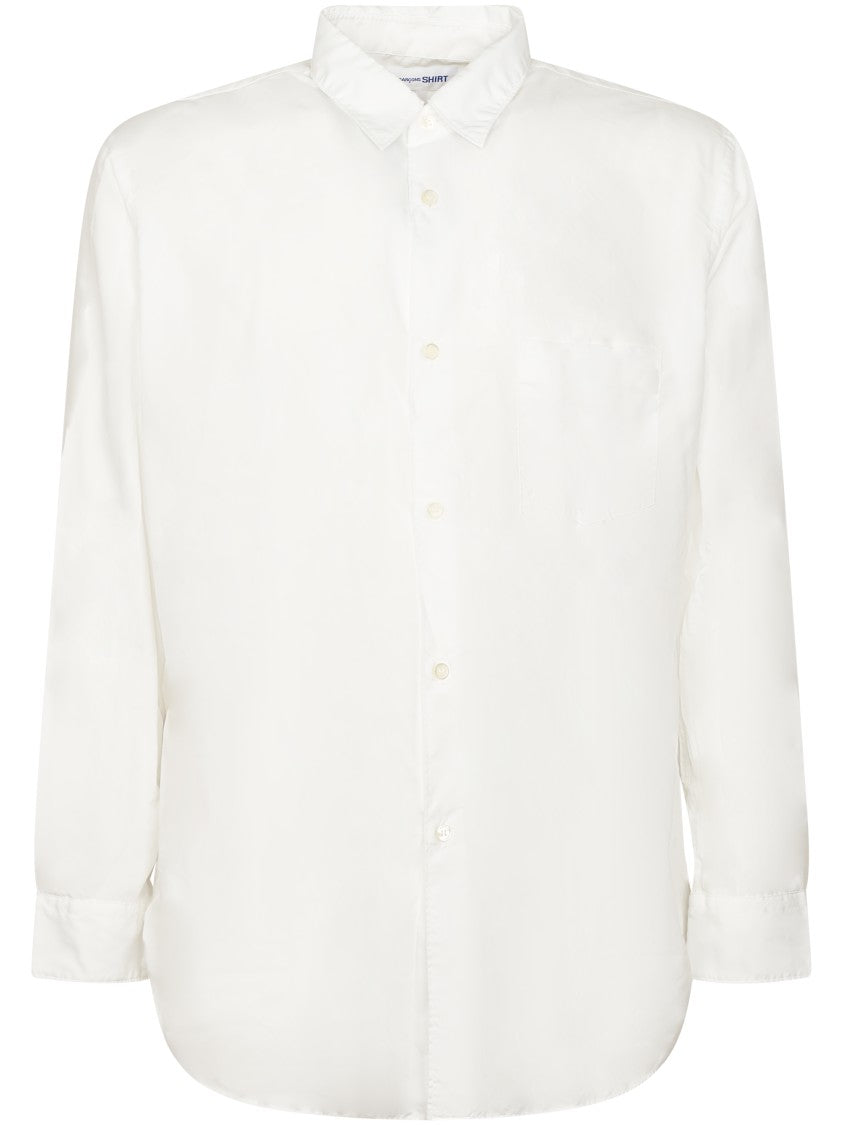 Comme Des Garçons Classic White Shirt With Pointed Collar