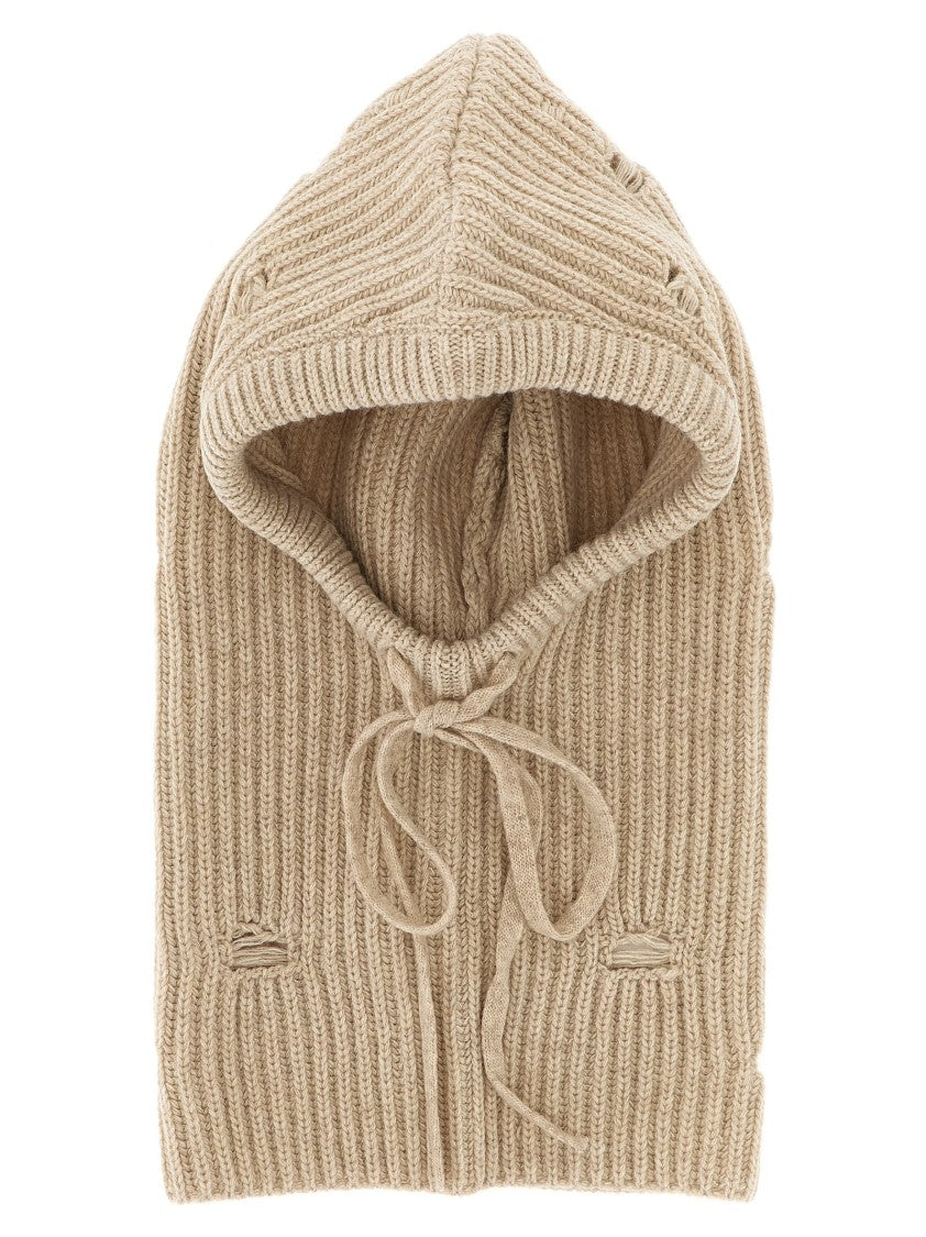 Mm6 By Maison Margiela Distressed Wool Balaclava