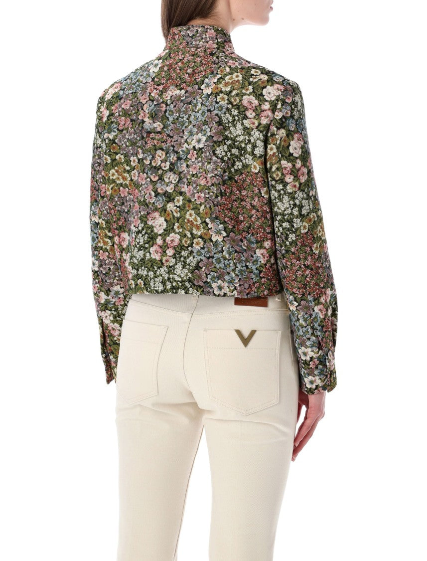 Valentino Garavani Floral Gobelin Caban Jacket