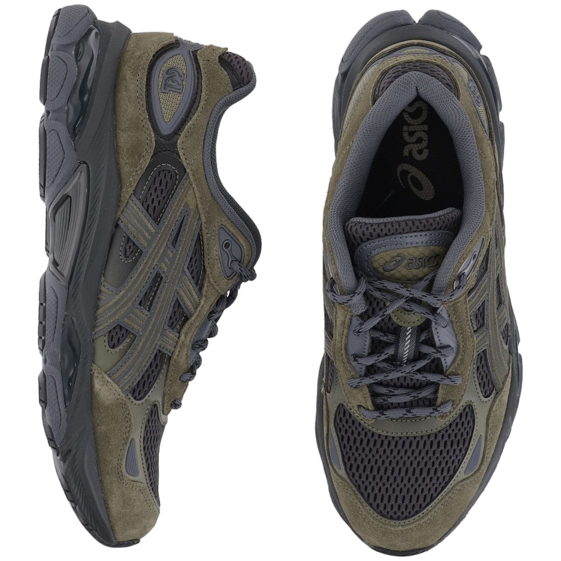 Asics Multi-Green Gel-Nyc 2.0 Suede Mesh Sneakers