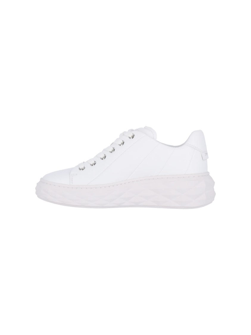 Jimmy Choo "Diamond Light Maxi/F" Sneakers – White