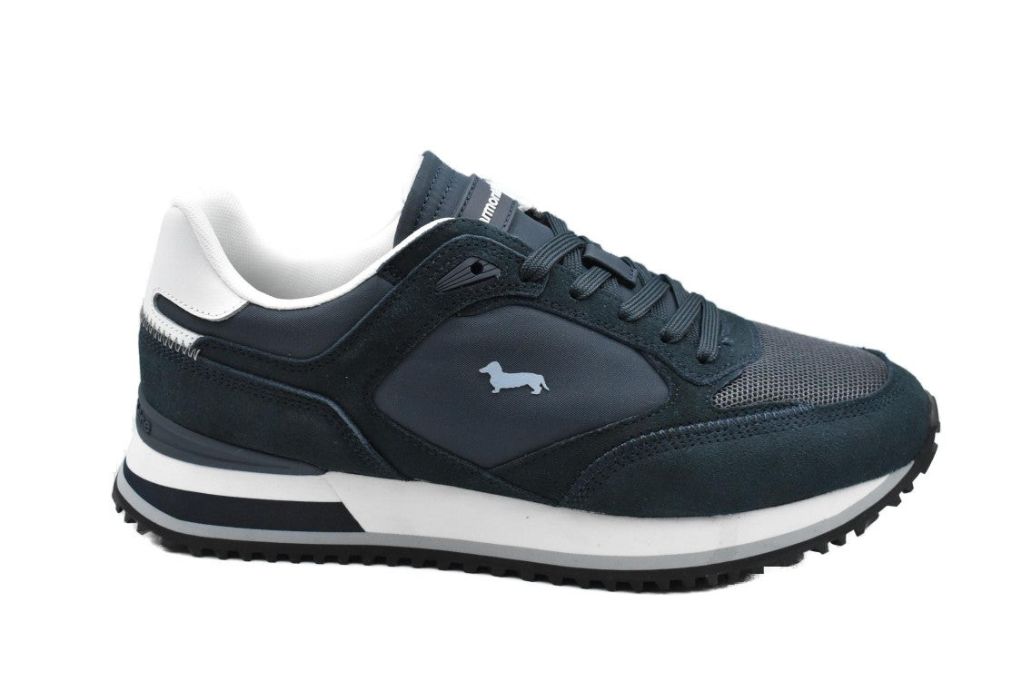 Harmont & Blaine Low-Top Sneakers With Suede And Mesh Textures