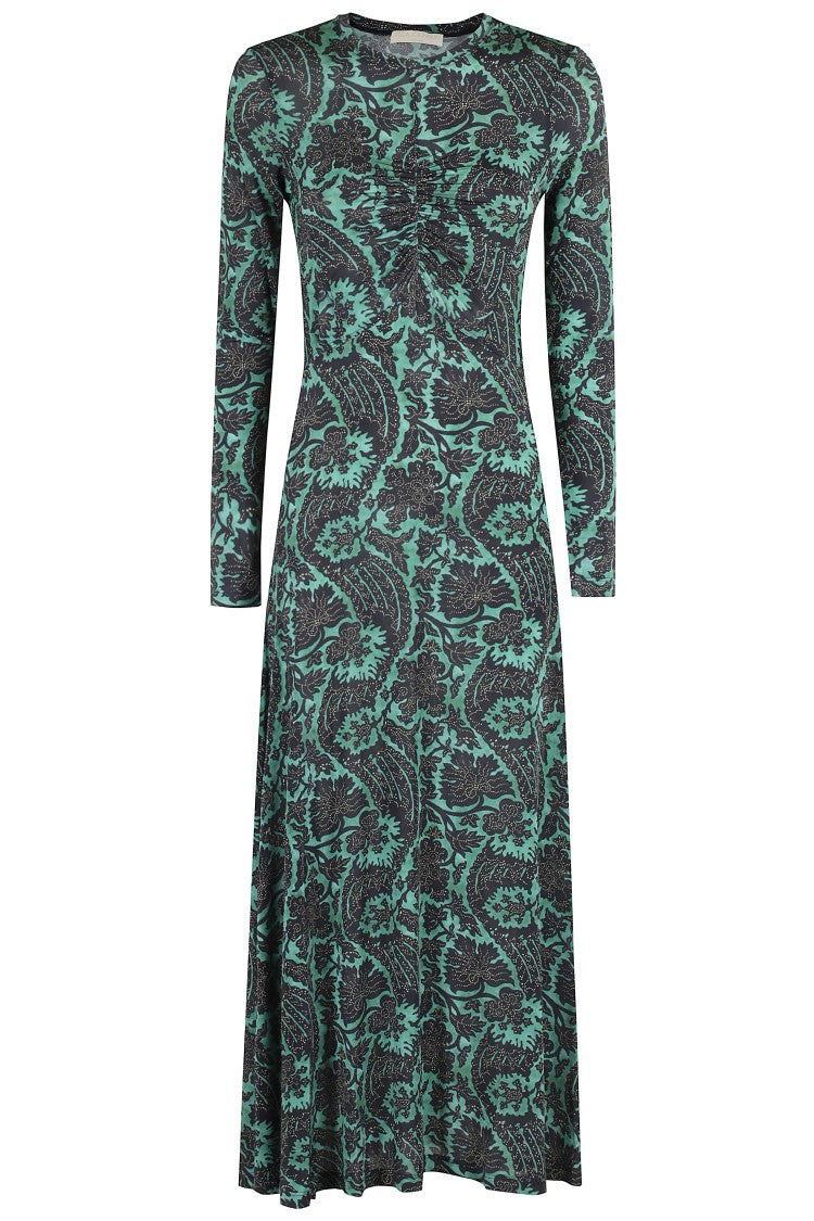 Ulla Johnson Naia Long Sleeve Ruched Midi Dress