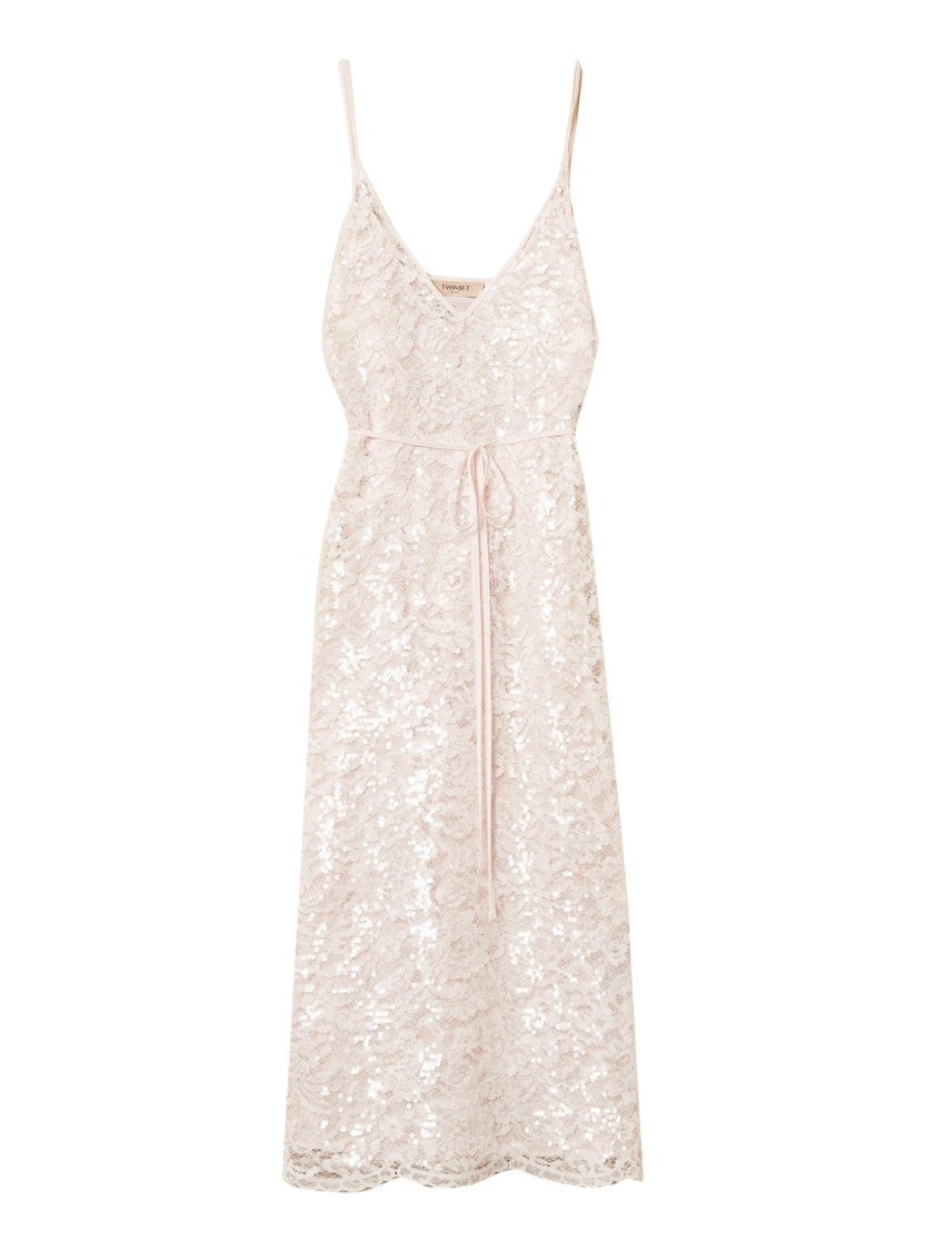 Twin-Set Long Midi Dress With Slip