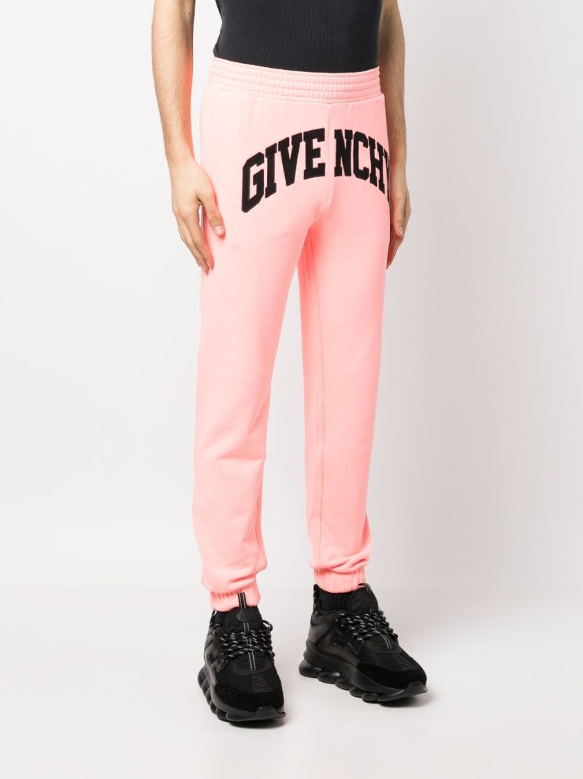 Givenchy Slim Cut Coral Pink Cotton Track Pants