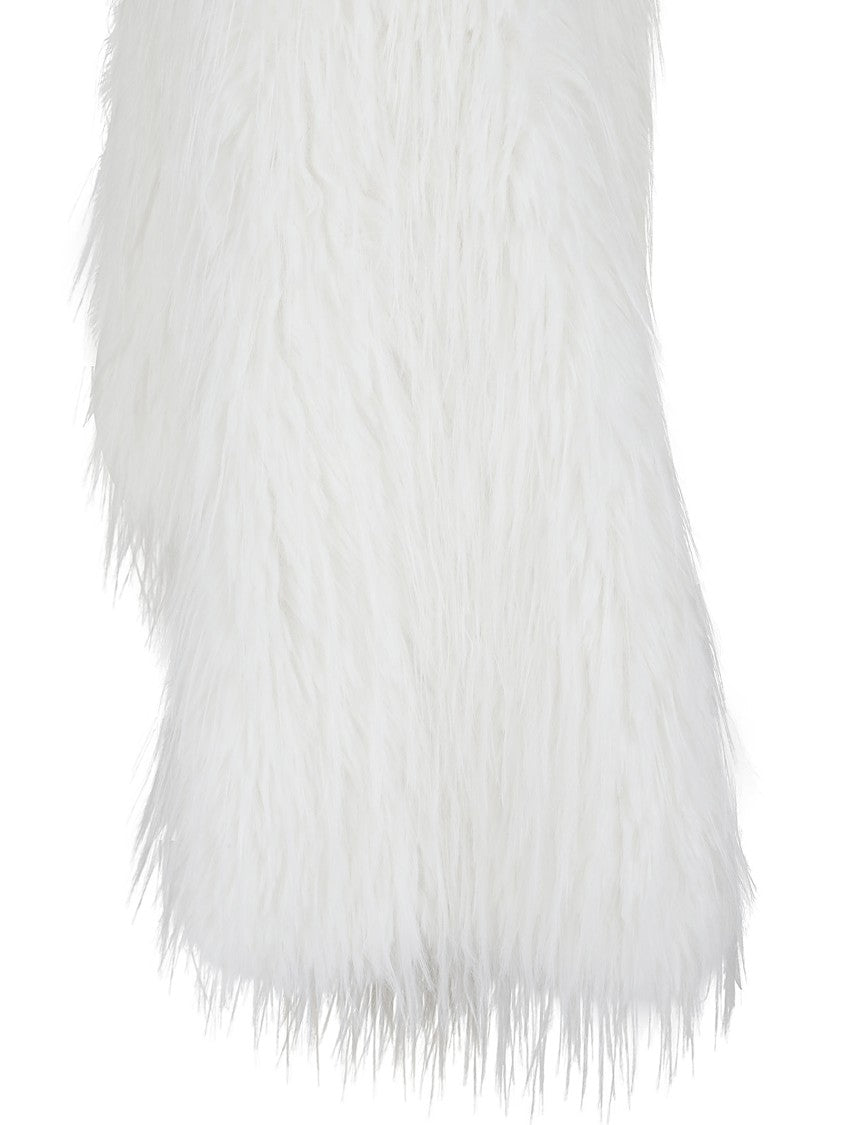 Pinko Cropped Fluffy Faux Fur Jacket