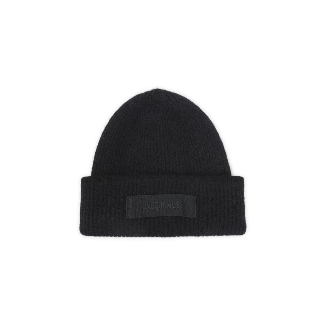 Jacquemus Le Bonnet Gros Grain Black Alpaca Wool Hat