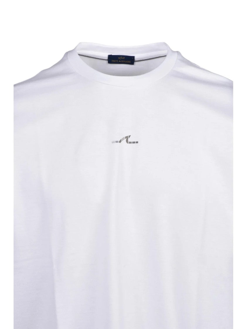 Paul & Shark Classic White T-Shirt With Subtle Logo