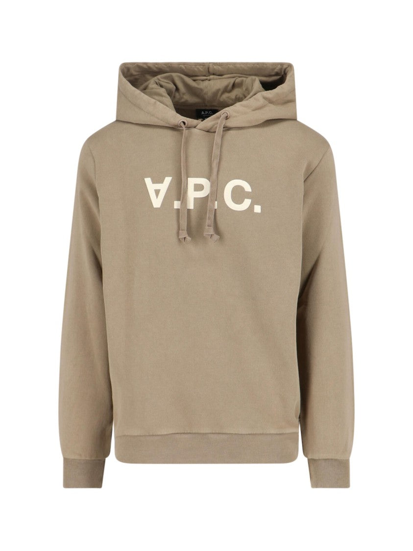 A.P.C. Logo Hoodie – Light Brown