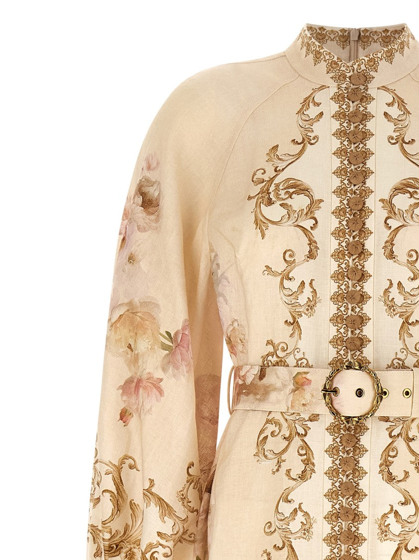 Zimmermann 'Hypnotic Buttoned Midi' Dress