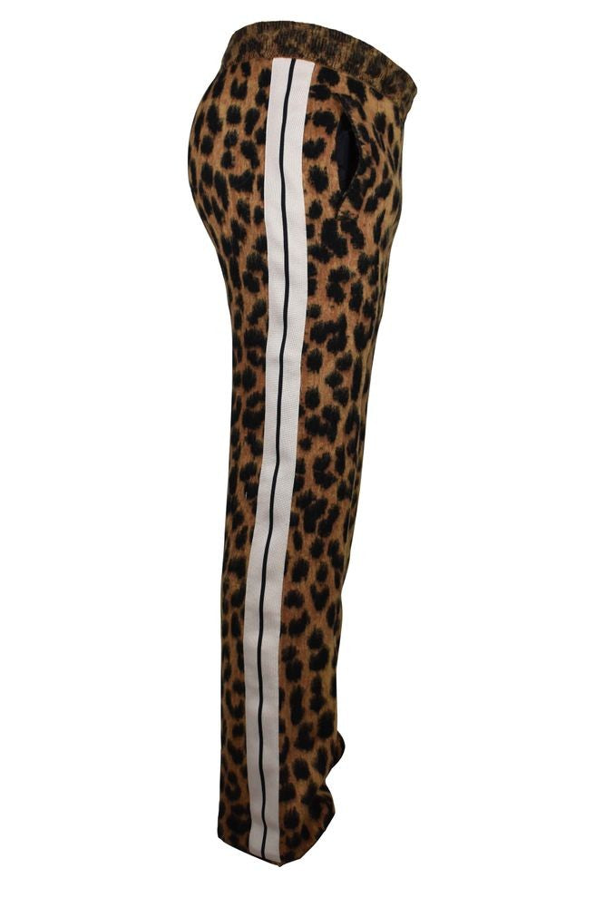 Palm Angels Animal Print Wool Blend Jogging Pants
