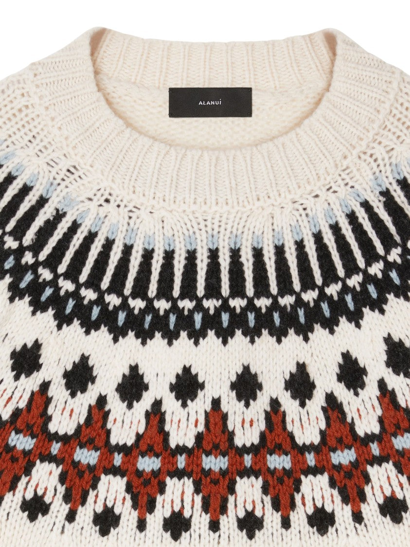 Alanui Fair Isle Pattern Virgin Wool Sweater