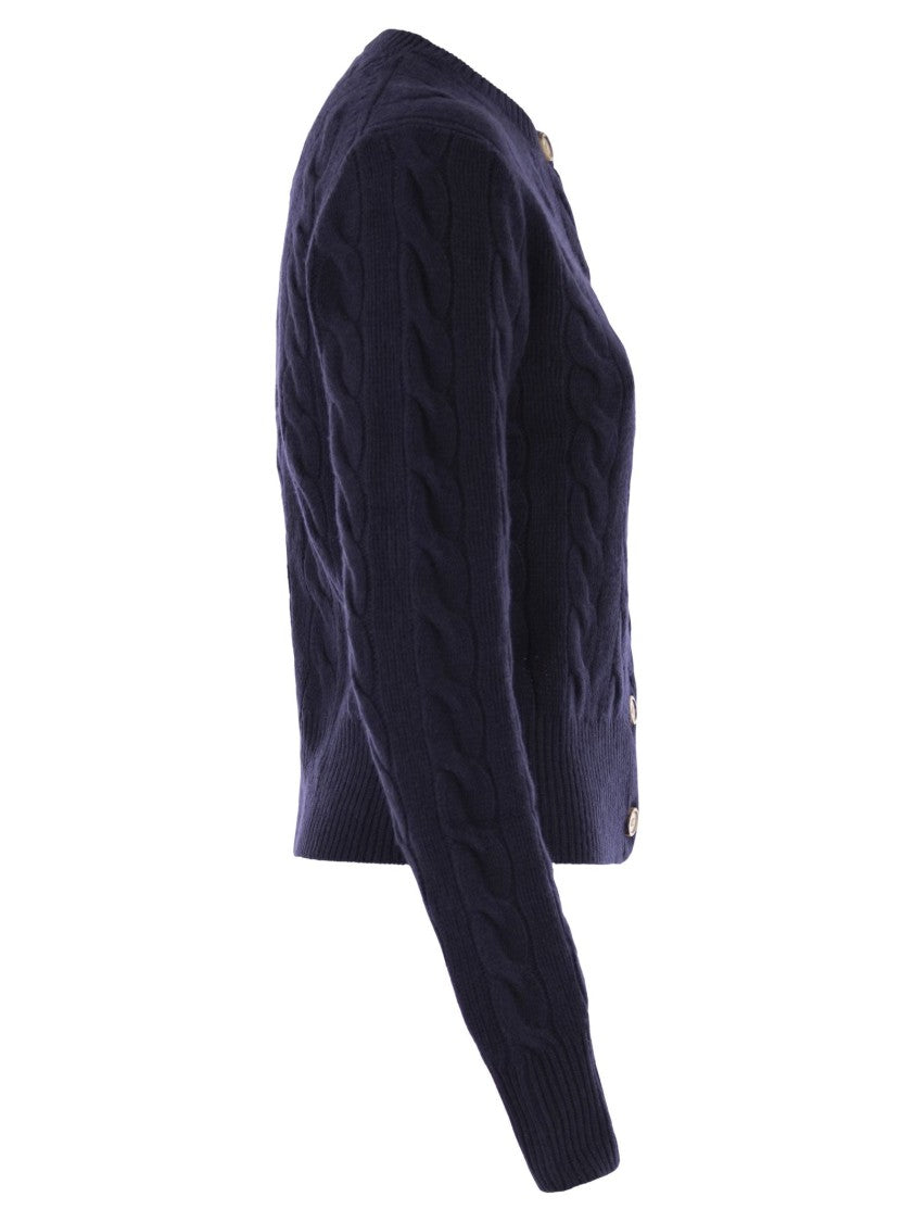 Polo Ralph Lauren Wool And Cashmere Cable Knit Cardigan