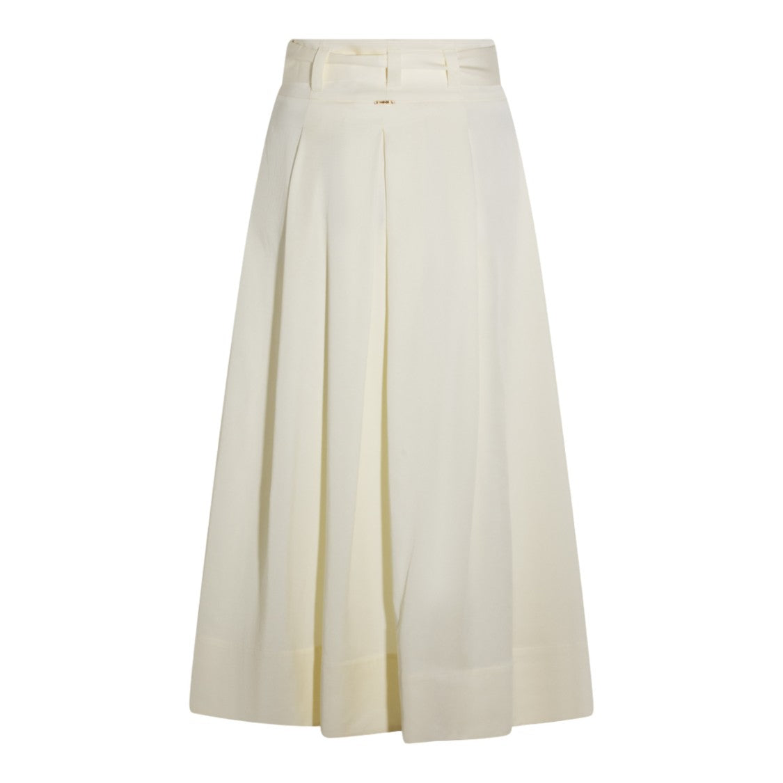 Twin-Set Structured Midi Skirt With Pleats
