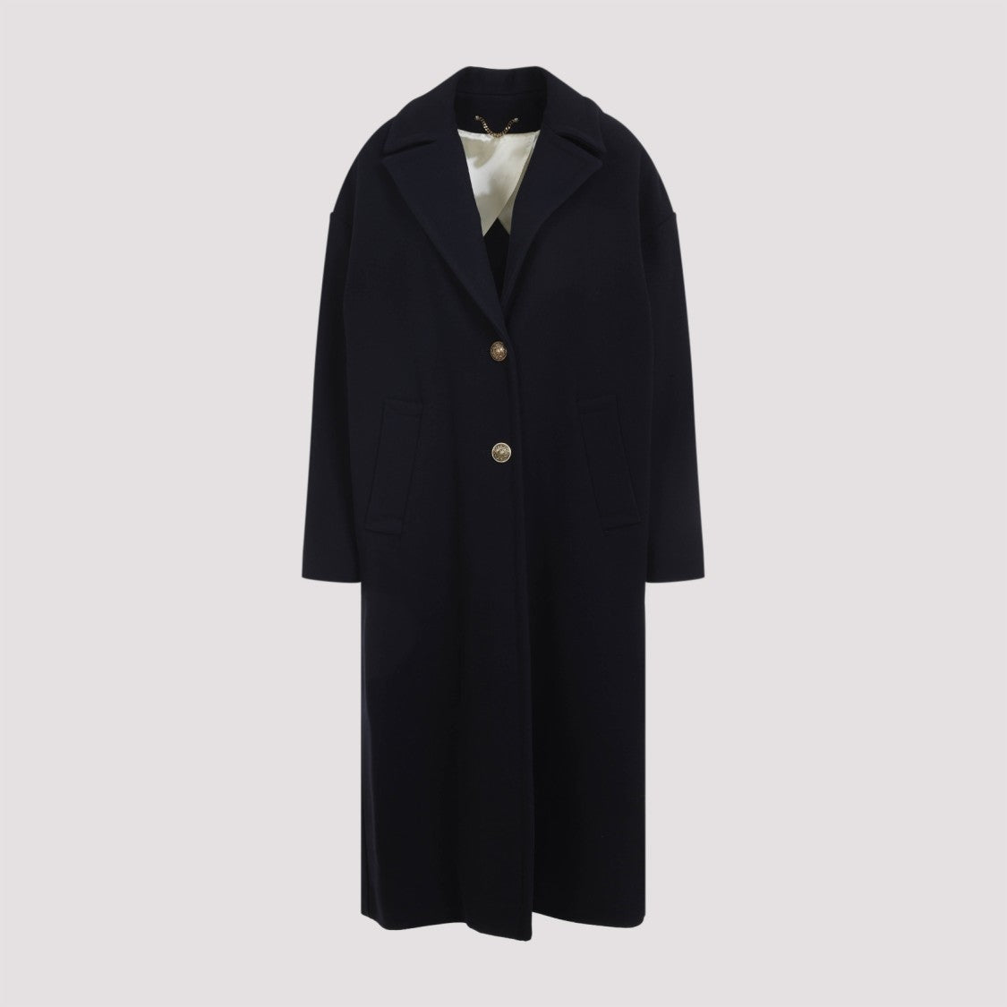 Golden Goose Dark Blue Wool Cocoon Coat