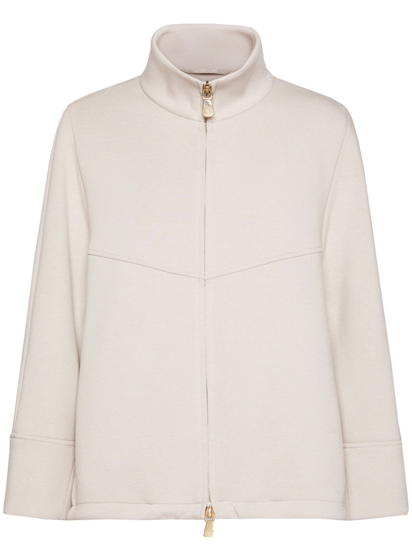 Elena Miro` Caban Boxy High Collar Zip Jacket