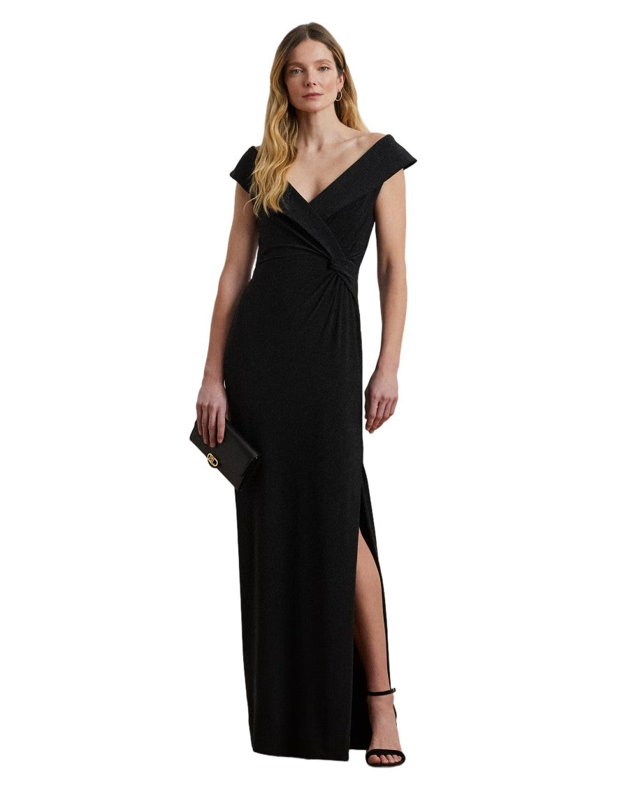 Lauren Ralph Lauren Sleeveless Evening Gown With Gathered Waist