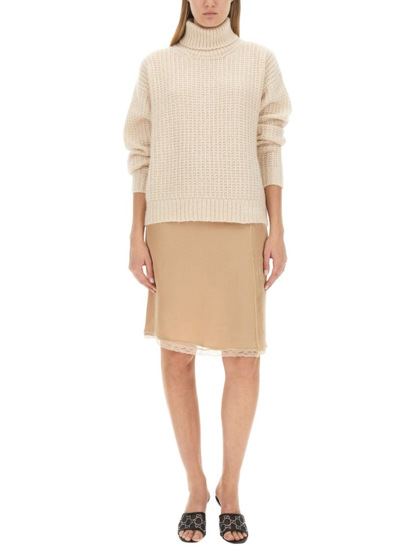 Gucci Slim Fit Silk Chiffon Skirt With Flowing Silhouette