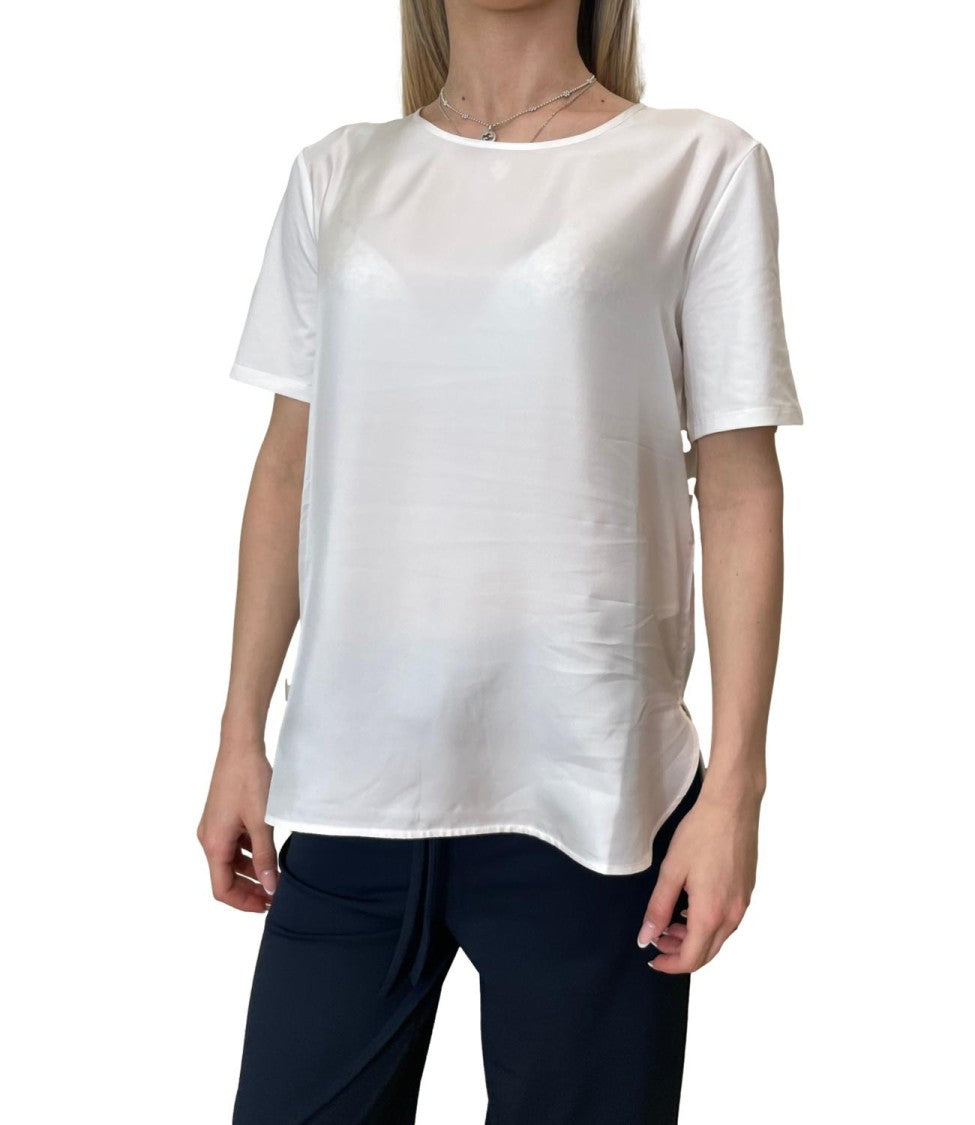 Max Mara White Mmlotre Cotton Knit Top