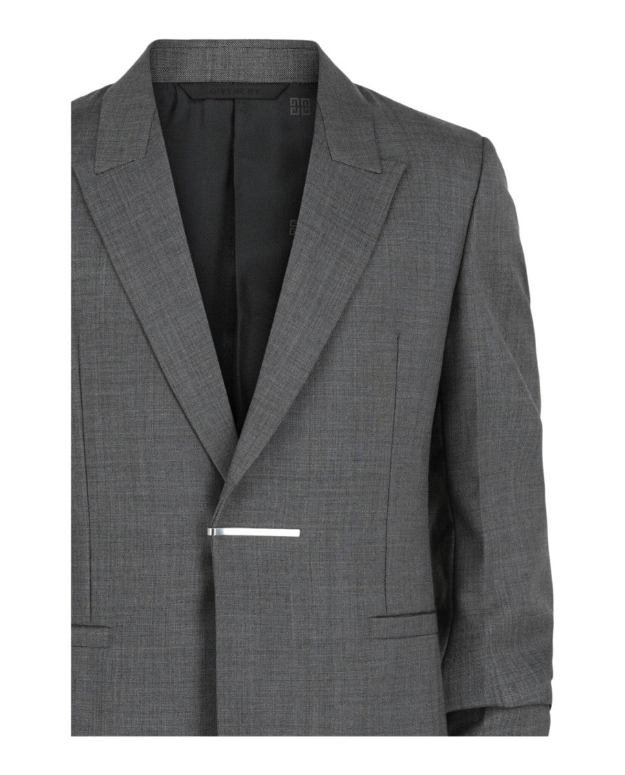 Givenchy Slim-Fit Metal Bar Structured Blazer