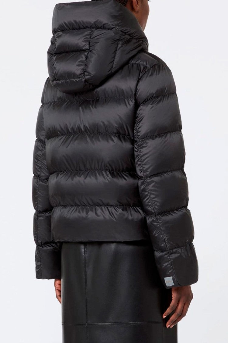 Max Mara Black Mtcoceano Hooded Polyester Puffer Jacket