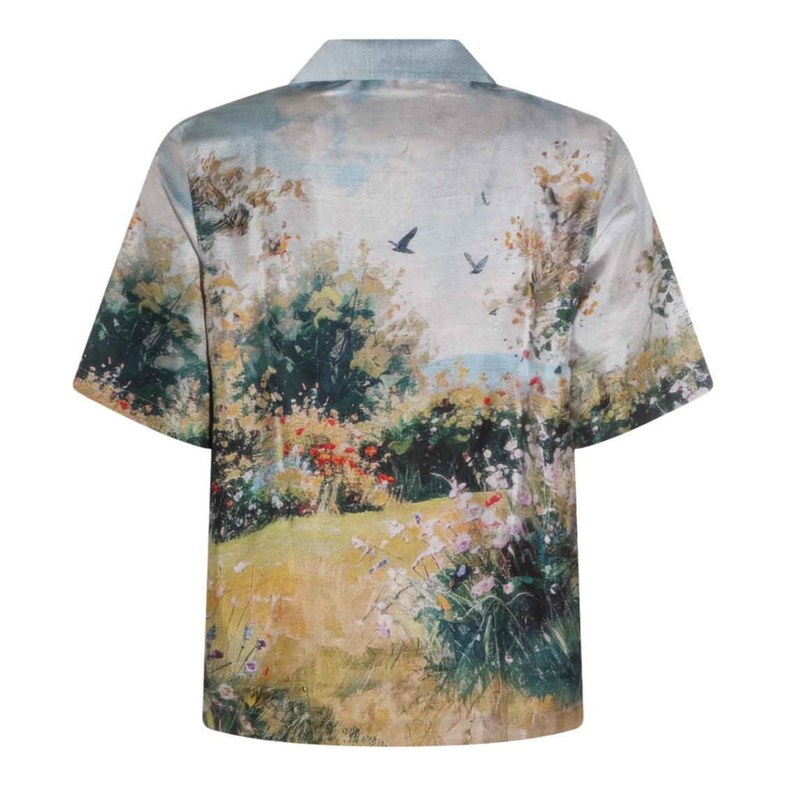 Amiri Garden Print Short-Sleeve Shirt