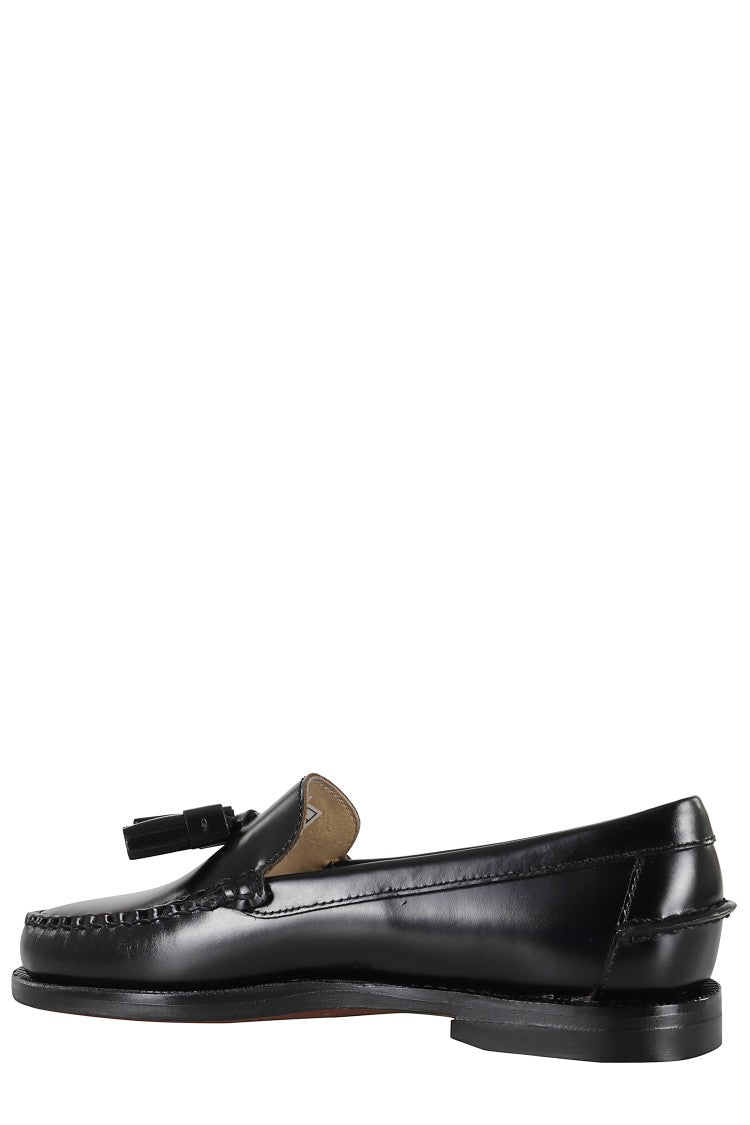 Sebago Shiny Leather Loafers With Tassel Detail